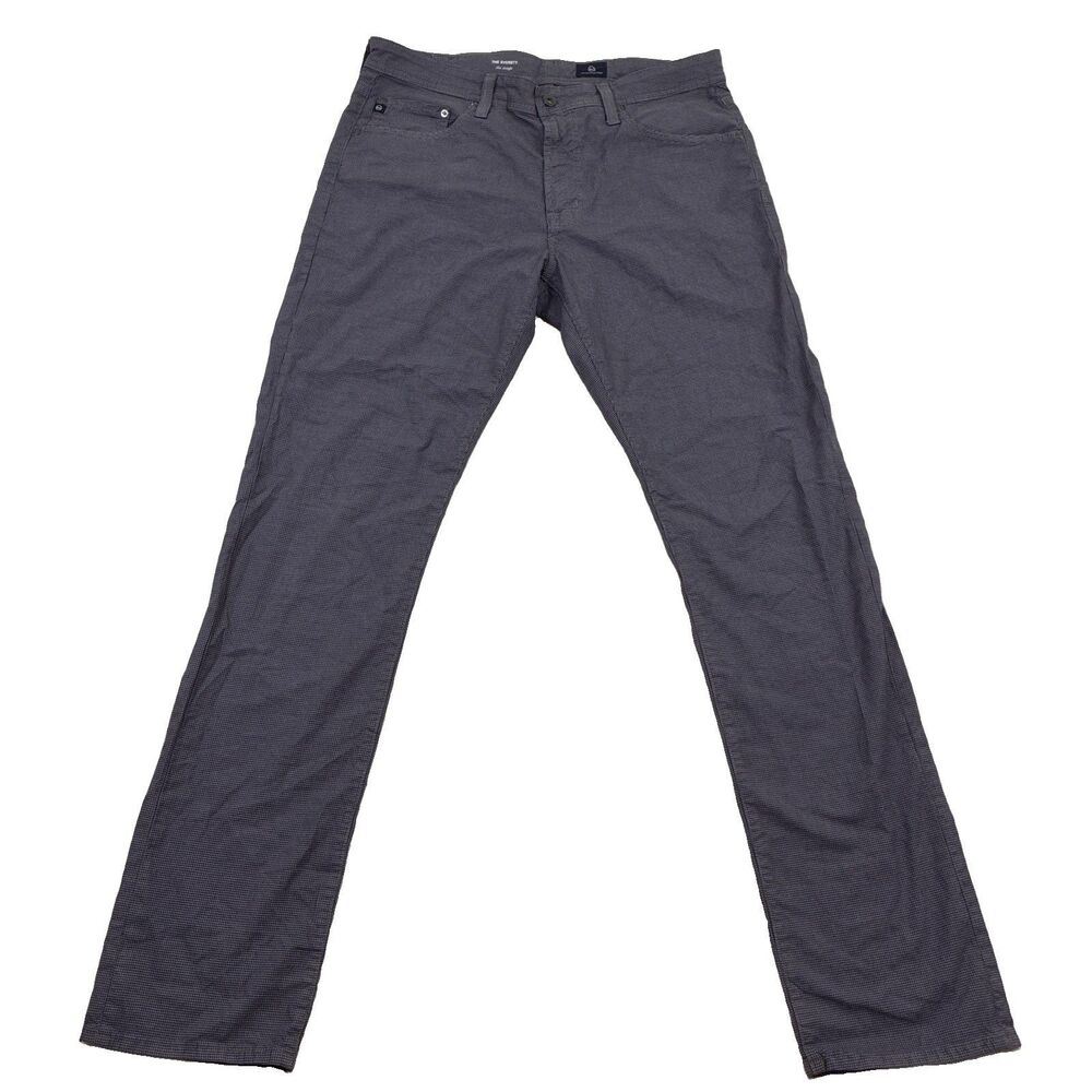 AG Adriano Goldschmeid Pants Mens 34x34 Blue Everett Slim Straight Herringbone